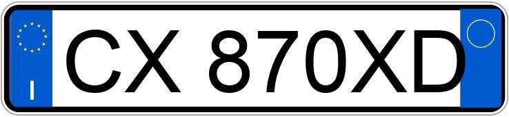 Numer rejestracyjny CX870XD posiada FIAT Panda 2a serie