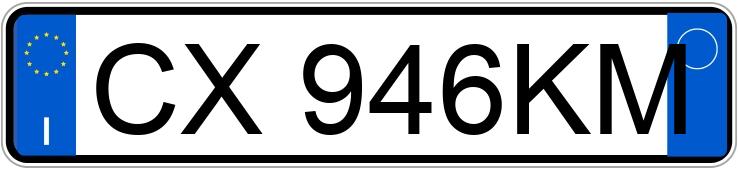 Numer rejestracyjny CX946KM posiada PEUGEOT 206