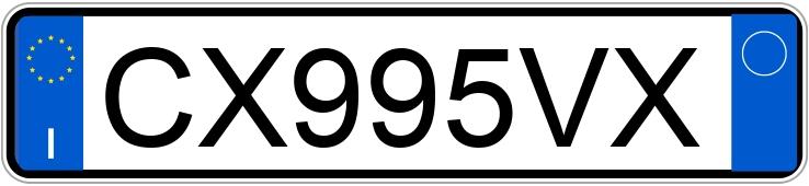 Numer rejestracyjny CX995VX posiada FIAT Panda 2a serie