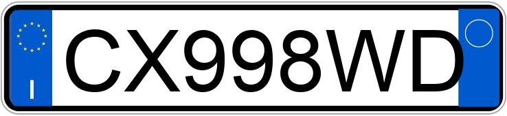 Numer rejestracyjny CX998WD posiada BMW Serie 3