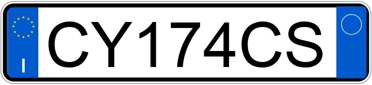 Pirat drogowy w pojeździe o numerach rejestracyjnych CY174CS
