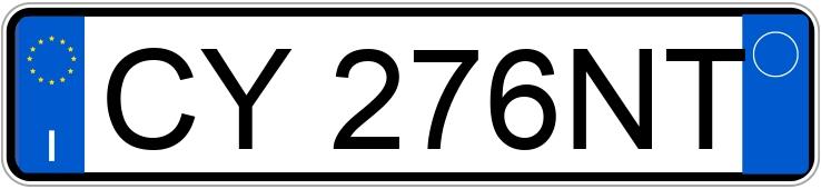 Numer rejestracyjny CY276NT posiada FIAT Multipla 2a serie Numer rejestracyjny CY276NT posiada FIAT Multipla 2a serie