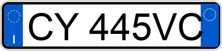 Numer rejestracyjny CY445VC posiada PEUGEOT 206