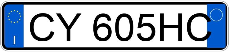 Numer rejestracyjny CY605HC posiada TOYOTA Aygo 1a serie