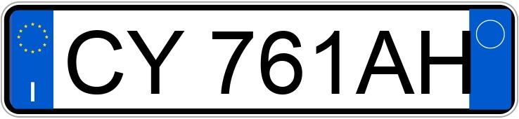 Numer rejestracyjny CY761AH posiada FIAT Panda 2a serie