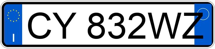 Numer rejestracyjny CY832WZ posiada ALFA ROMEO 147 2a serie Numer rejestracyjny CY832WZ posiada ALFA ROMEO 147 2a serie