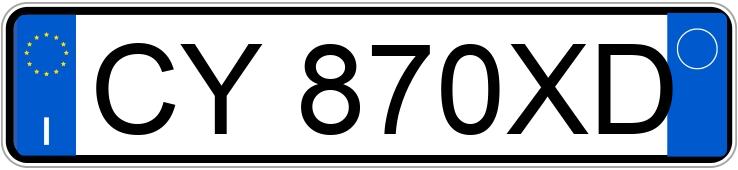 Numer rejestracyjny CY870XD posiada AUDI A3 2a serie