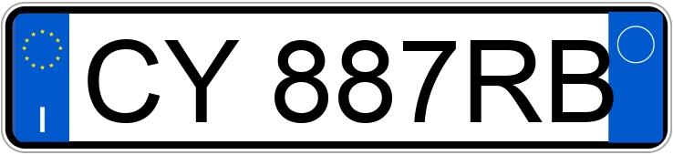 Numer rejestracyjny CY887RB posiada LANCIA Ypsilon