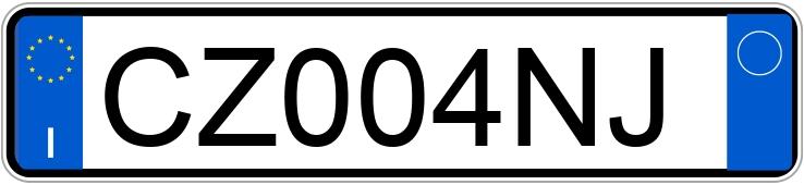 Numer rejestracyjny CZ004NJ posiada FIAT Punto 3a serie