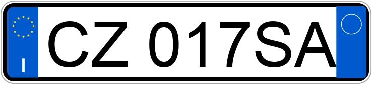 Numer rejestracyjny CZ017SA posiada OPEL Zafira 2a serie