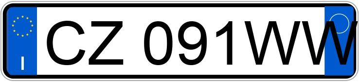 Numer rejestracyjny CZ091WW posiada FORD Fiesta 5a serie Numer rejestracyjny CZ091WW posiada FORD Fiesta 5a serie