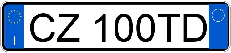 Numer rejestracyjny CZ100TD posiada SMART fortwo 1a serie Numer rejestracyjny CZ100TD posiada SMART fortwo 1a serie