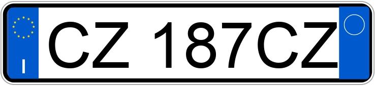 Numer rejestracyjny CZ187CZ posiada FIAT Punto 3a serie