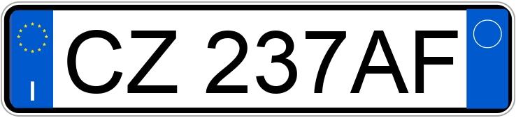 El número de registro CZ237AF tiene FIAT Grande Punto
