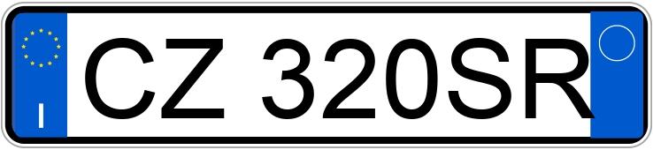 Numer rejestracyjny CZ320SR posiada MITSUBISHI Colt 6a serie