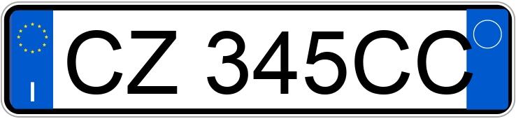 Numer rejestracyjny CZ345CC posiada FIAT Punto 3a serie Numer rejestracyjny CZ345CC posiada FIAT Punto 3a serie