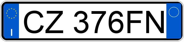 Numer rejestracyjny CZ376FN posiada AUDI A3 2a serie Numer rejestracyjny CZ376FN posiada AUDI A3 2a serie
