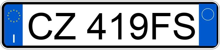 Numer rejestracyjny CZ419FS posiada NISSAN Micra 3a serie