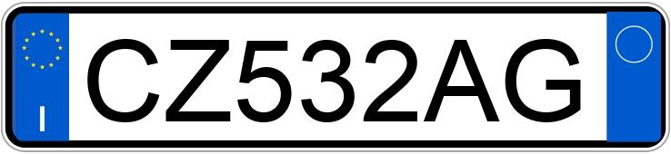 Numer rejestracyjny CZ532AG posiada BMW Serie 1