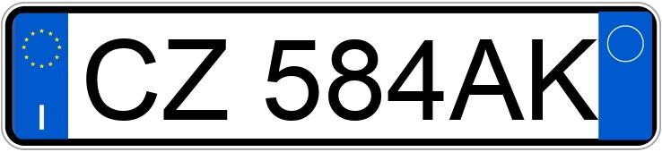 Numer rejestracyjny CZ584AK posiada CHEVROLET Matiz 2a serie