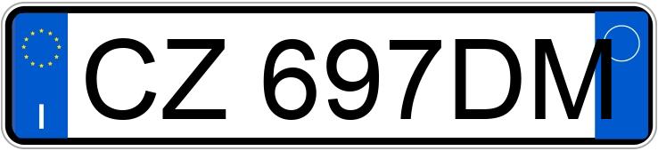 Numer rejestracyjny CZ697DM posiada OPEL Meriva 1a serie