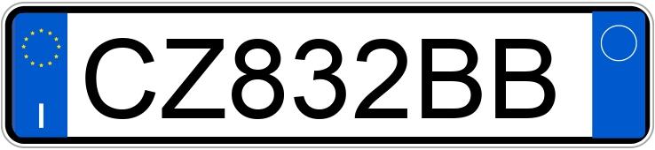 Numer rejestracyjny CZ832BB posiada FIAT Punto 3a serie