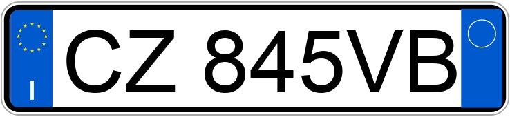 Numer rejestracyjny CZ845VB posiada FIAT Ulysse