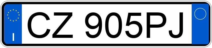 Numer rejestracyjny CZ905PJ posiada FIAT Punto 3a serie