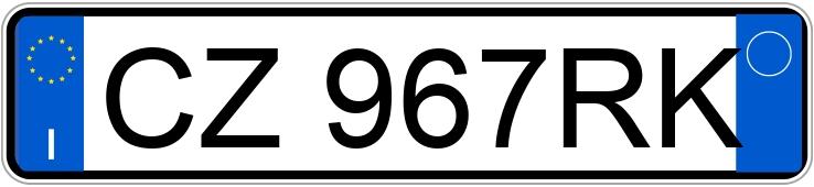 Numer rejestracyjny CZ967RK posiada AUDI A6 3a serie