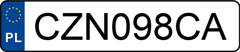 Numer rejestracyjny CZN 098CA posiada SUBARU IMPREZA - CZN098CA