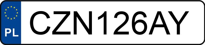Numer rejestracyjny CZN 126AY posiada FIAT 126 ELX Maluch SX - CZN126AY