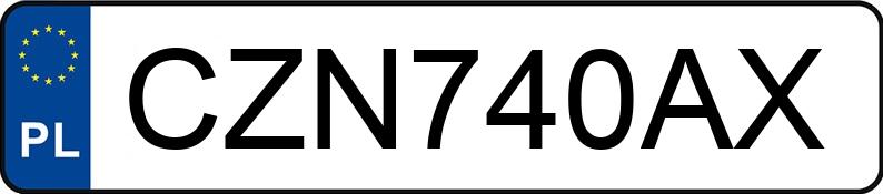Numer rejestracyjny CZN 740AX posiada BMW 740 Diesel DPF MR`08 E4 FO1/FO2 Aut. - CZN740AX