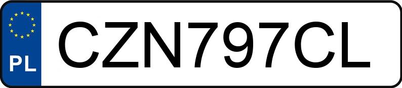Numer rejestracyjny CZN 797CL posiada HYUNDAI TUCSON - CZN797CL