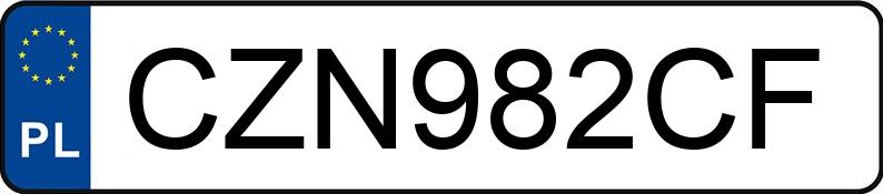 Numer rejestracyjny CZN 982CF posiada DACIA DUSTER - CZN982CF