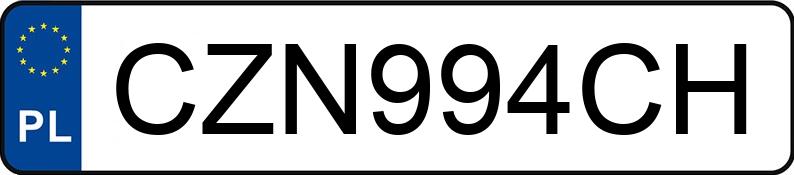 Numer rejestracyjny CZN 994CH posiada BMW 320 Diesel DPF MR`04 E4 E90 320 Diesel DPF MR`04 E4 E90 - CZN994CH