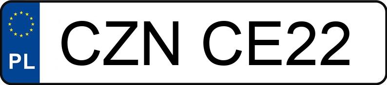 Numer rejestracyjny CZN CE22 posiada VOLKSWAGEN Golf V 1.9 TDi MR`03 E4 Trendline - CZNCE22