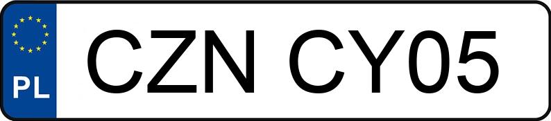 Numer rejestracyjny CZN CY05 posiada DAEWOO / FSO Nubira 2.0 Kat. CDX - CZNCY05 Numer rejestracyjny CZN CY05 posiada DAEWOO / FSO Nubira 2.0 Kat. CDX - CZNCY05