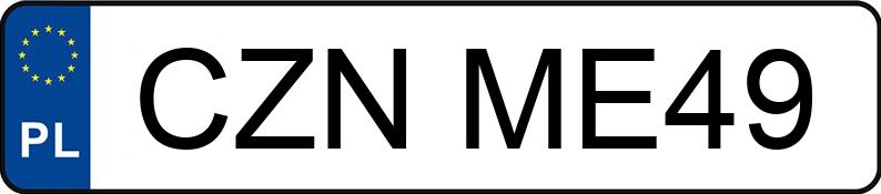 Numer rejestracyjny CZN ME49 posiada FIAT PUNTO - CZNME49 Numer rejestracyjny CZN ME49 posiada FIAT PUNTO - CZNME49