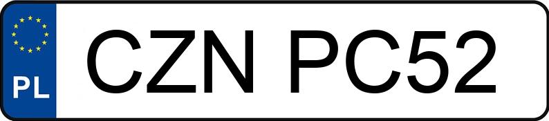 Numer rejestracyjny CZN PC52 posiada BMW 318 I - CZNPC52