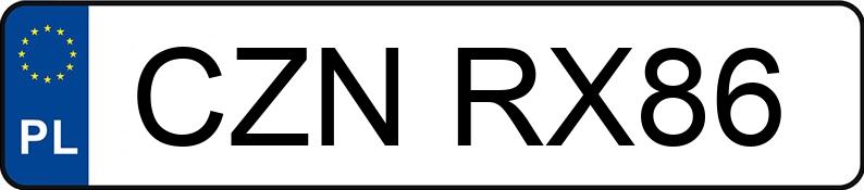 Numer rejestracyjny CZN RX86 posiada FORD FOCUS - CZNRX86