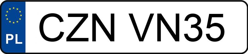 Numer rejestracyjny CZN VN35 posiada TOYOTA YARIS - CZNVN35