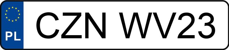 Numer rejestracyjny CZN WV23 posiada DODGE Caliber 2.0 CRD Kat. MR`06 SXT - CZNWV23