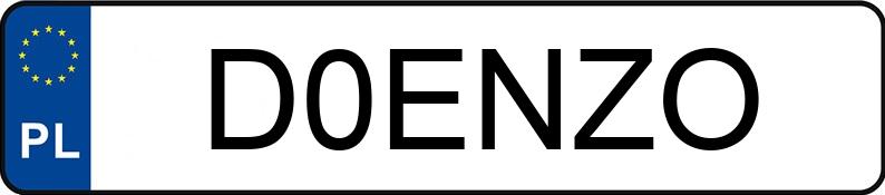 Numer rejestracyjny D0ENZO posiada FERRARI F 140 ABE KAT