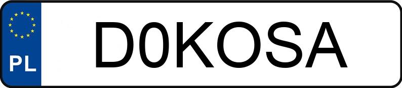 Numer rejestracyjny D0KOSA posiada KTM Naked Bike 125 Duke