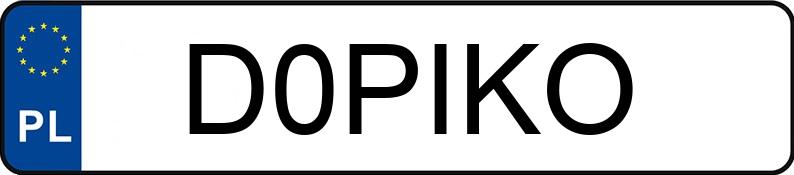 Numer rejestracyjny D0PIKO posiada BMW Turystyczne od 600 ccm K 1600 GTL