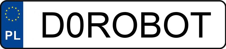 Numer rejestracyjny D0ROBOT posiada VOLKSWAGEN CRAFTER