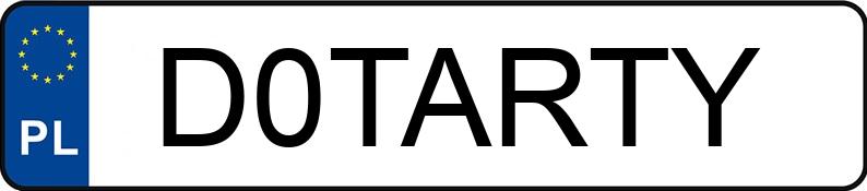 Numer rejestracyjny D0TARTY posiada BMW Enduro R 1250 GS Adventure