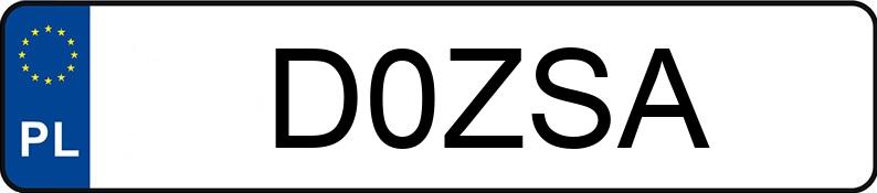 Numer rejestracyjny D0ZSA posiada BMW Enduro R 1200 GS