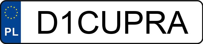 Numer rejestracyjny D1CUPRA posiada SEAT LEON Numer rejestracyjny D1CUPRA posiada SEAT LEON