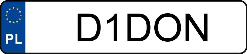 Numer rejestracyjny D1DON posiada BMW 520 Diesel DPF MR`10 E5 F10 520 Diesel DPF MR`10 E5 F10